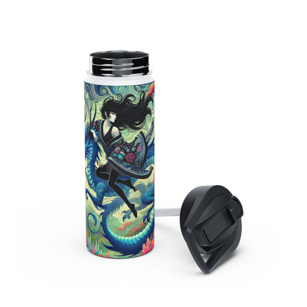 Mystic Guardian of the Sky Stainless Steel Water Bottle, Standard Lid