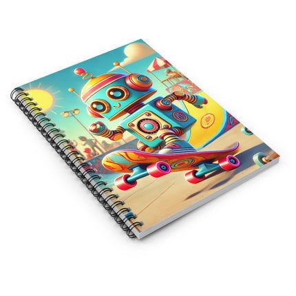 The Skate Park Robot Spiral Notebook – Ruled Line