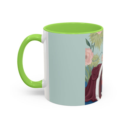 The Lady Of The Scarlet Chaise Colorful Mugs – Art Deco Romantic Elegance