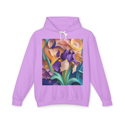 The Elegant Iris Flower Hoodie