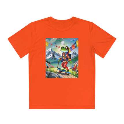 Skateboarding Frog Youth Competitor Tee – Whimsical Adventure & Playful Energy