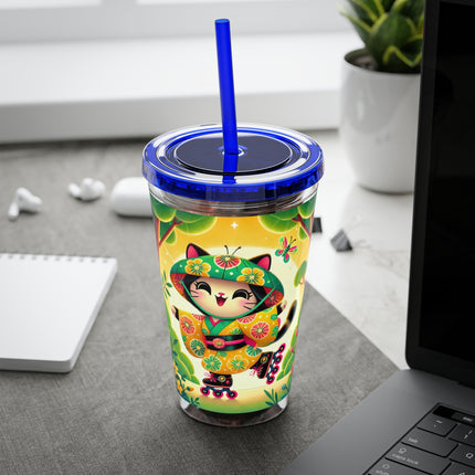Firefly Dance on Wheels Sunsplash Tumbler with Straw, 16oz