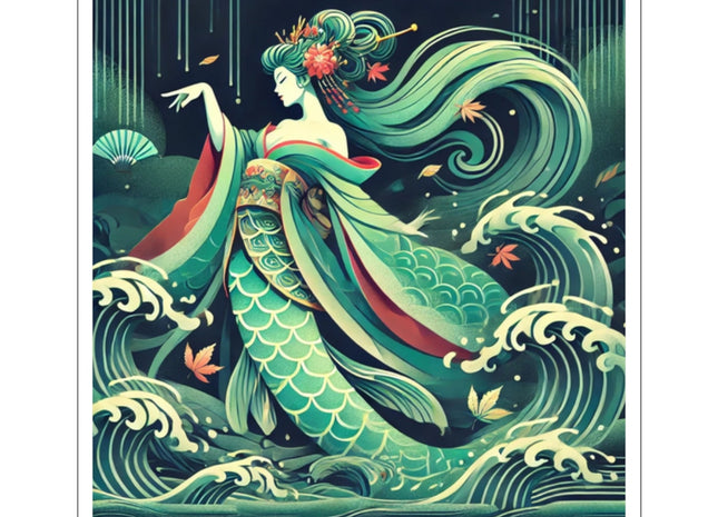 Mermaid Queen Rising from the Deep Kiss-Cut Stickers (4 Sizes)