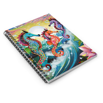 Seahorse Symphony Spiral Notebook - Ruled Line