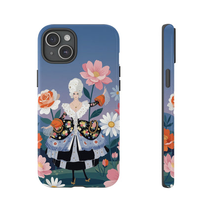 🌸🎀 The Grand Floral Promenade Phone Case – Art Deco Fashion Fantasy