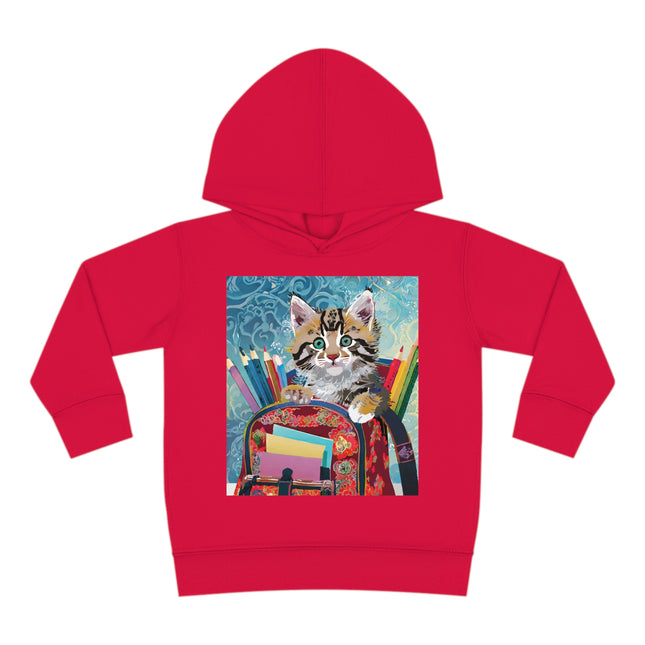 Whiskered Wanderings Toddler Pullover Fleece Hoodie