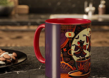 Theatrical Halloween Mice on Teacup Colorful Mugs (11oz, 15oz)