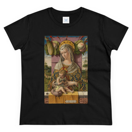 Madonna and Child by Carlo Crivelli Women's Midweight Cotton Tee