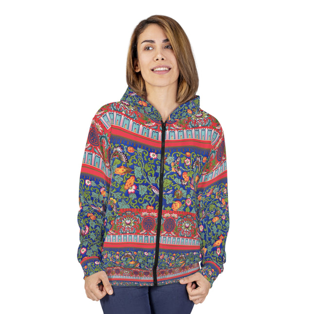 Chinese Ornament by Owen Jones Zip Hoodie (AOP)