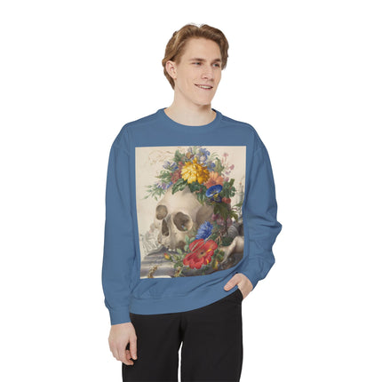Vanitas Still Life by Herman Henstenburgh Garment-Dyed Sweatshirt