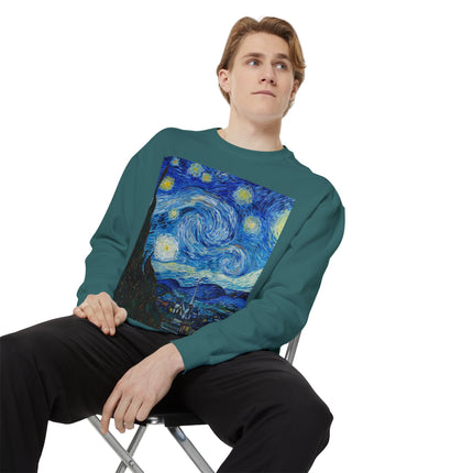 The Starry Night by Vincent Van Gogh Garment-Dyed Sweatshirt