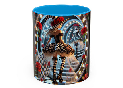 Halloween Witch Through the Mirror Colorful Mugs (11oz, 15oz)