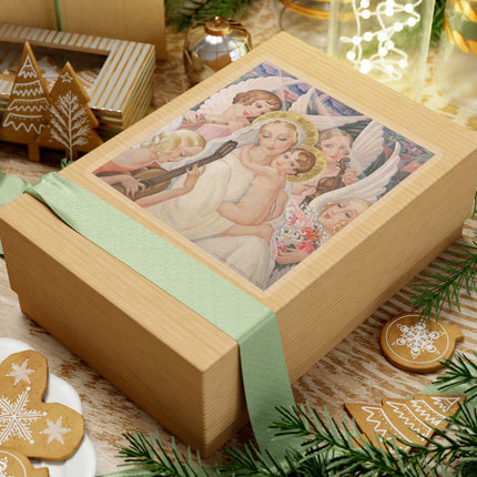 Madonna with Child surrounded by musical angels by Gerda Wegener Kiss-Cut Stickers (4 Sizes)