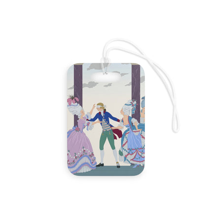 🎭🌸 Blindman’s Bluff Luggage Tag – Rococo Courtship Whimsy