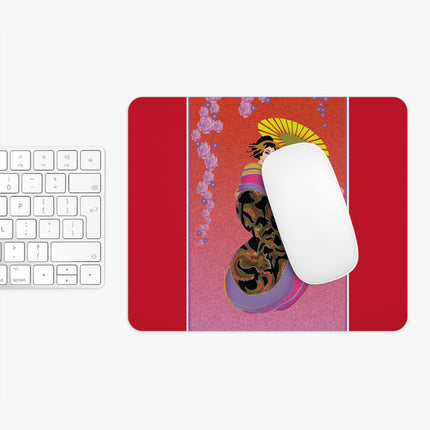 Enchanting Geisha Mouse Pad, Round and Rectangle