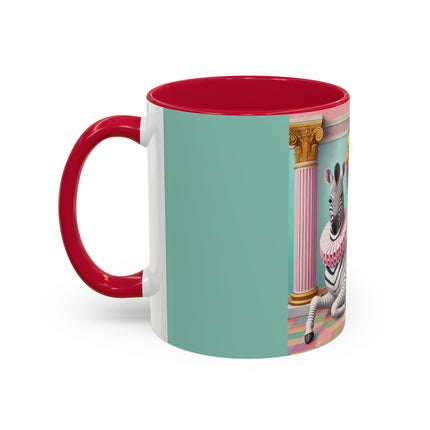 Still Life with Zebra, Fruit, and Pink Columns Colorful Mugs (11oz, 15oz)