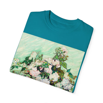 Roses by Vincent Van Gogh Unisex Garment-Dyed T-shirt
