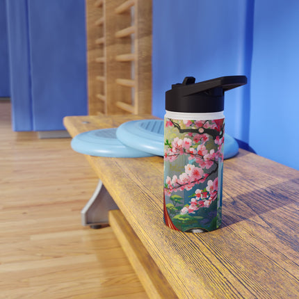 Cyberpunk Geisha Stainless Steel Water Bottle