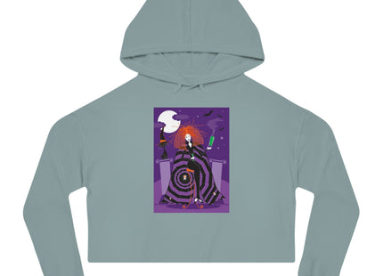 Mystic Elegance Women’s Cropped Hooded Sweatshirt
