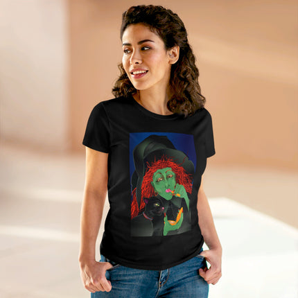 Mirror, Mirror A Witch's Touch Women's Midweight Cotton Tee