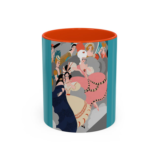 Celestial Masquerade Colorful Mugs – Theatrical Elegance & Floating Whimsy