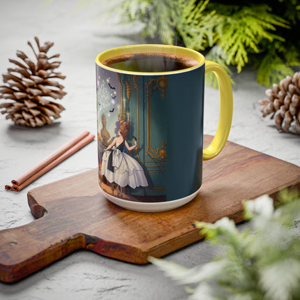 🕯️🎃 The Moonlit Manor Drawing Room Colorful Mug – Elegant Halloween Charm