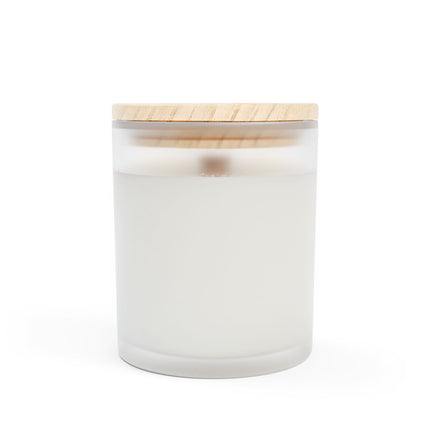 Enchanted Pansy Elegance Frosted Glass Candle, 11oz