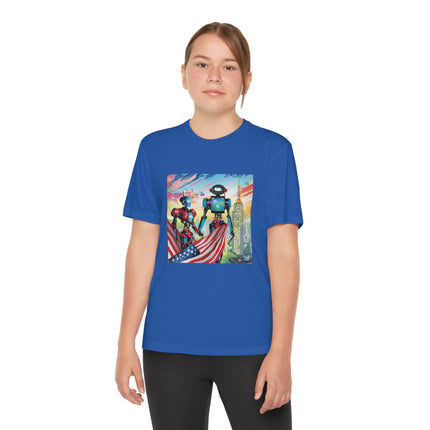 High Fashion Cyberpunk CIA Robots Youth Competitor Tee