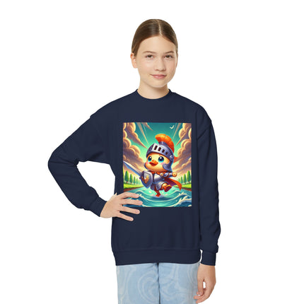 Valiant Duck Youth Crewneck Sweatshirt – Courage, Adventure & Heroic Fun