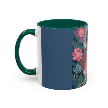 The Ladies And The Enchanted Macaw Colorful Mugs – Art Deco Botanical Elegance
