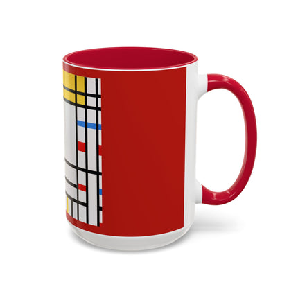 Place de la Concorde by Piet Mondrian Colorful Mugs (11oz, 15oz)