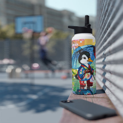 Rainy Day Ducks Stainless Steel Water Bottle