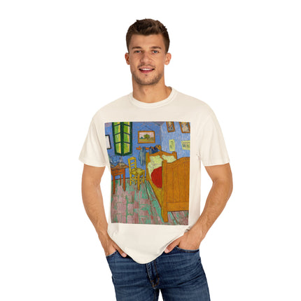 The Bedroom by Vincent van Gogh Unisex Garment-Dyed T-shirt