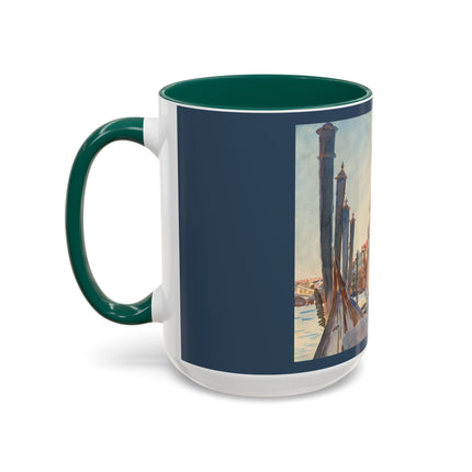 Gondola Moorings on the Grand Canal by John Singer Sargent Colorful Mugs (11oz, 15oz)