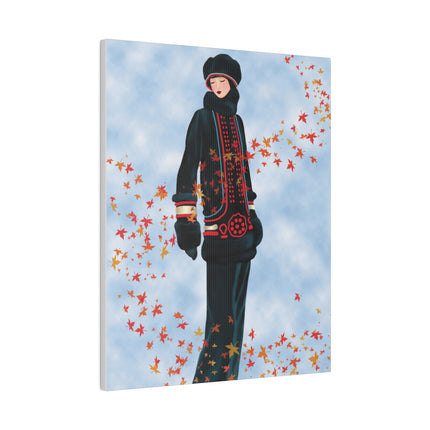 Whispers of Autumn – An Art Deco Portrait of Grace