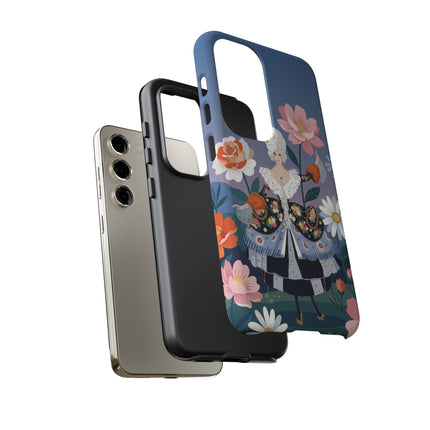 🌸🎀 The Grand Floral Promenade Phone Case – Art Deco Fashion Fantasy
