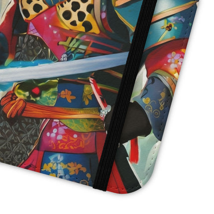 🐆⚔️ Circuit Samurai Jaguar Flip Case – Neon Power & Electric Honor