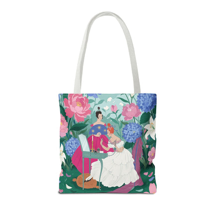 🌸🕯️ The Ladies Of The Enchanted Garden Vanity Tote Bag – Art Deco Floral Elegance