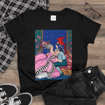 The Jealous Parrot by George Barbier Women's Midweight Cotton Tee