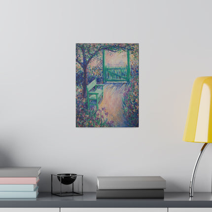 The Green Chair – Tranquil Impressionist Garden Scene