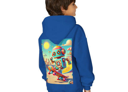 Skate Park Robot Youth Heavy Blend Hooded Sweatshirt
