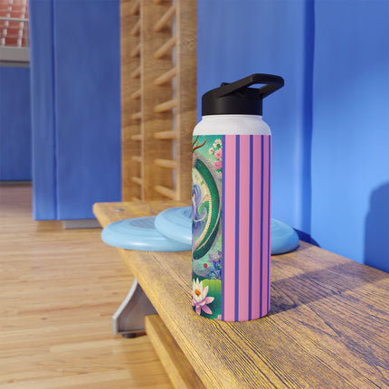 Fairy of the Koi Pond Stainless Steel Water Bottle, Standard Lid