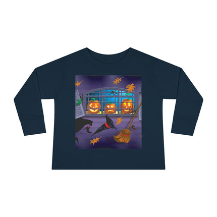 Whimsical Halloween Mischief Toddler Long Sleeve Tee