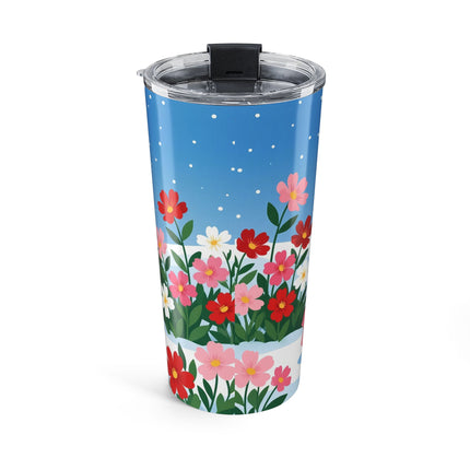 🎄🌸 The Lady Of The Christmas Rose Tumbler – Art Deco Holiday Romance