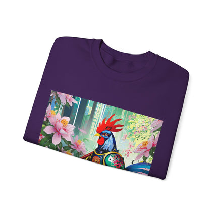 Cyberpunk Rooster Unisex Heavy Blend™ Crewneck Sweatshirt