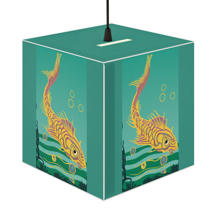 Golden Serenity Light Cube Lamp