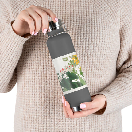 Clerodendrum & Rudbeckia by Tanigami Kônan Copper Vacuum Insulated Bottle, 22oz