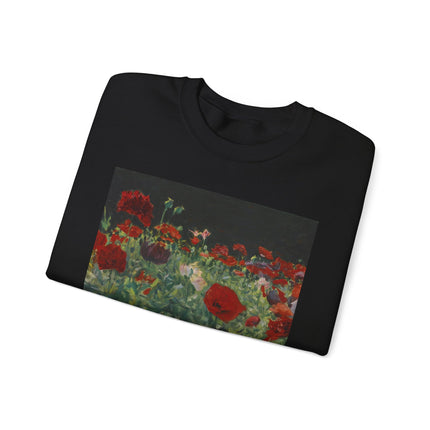 Poppies (A Study of Poppies for Carnation, Lily, Lily, Rose) by John Singer Sargent Heavy Blend™ Crewneck Sweatshirt