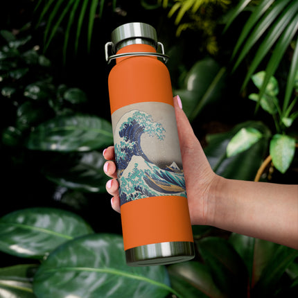 The Great Wave off Kanagawa by Katsushika Hokusai Copper Vacuum Insulated Bottle, 22oz