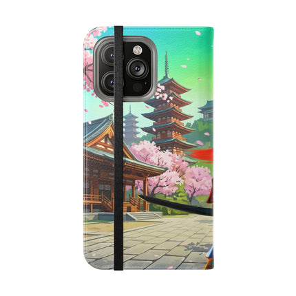 🦊⚔️ Cyberpunk Panda Samurai Flip Case – Futuristic Honor & Kitsune Spirit